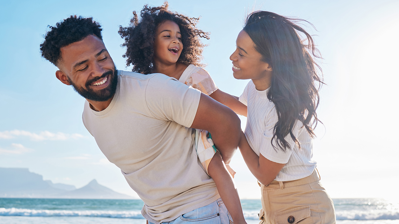 Family at the beach